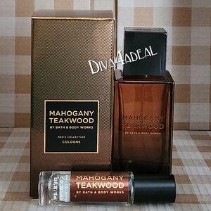 Bath & Body Works MAHOGANY TEAKWOOD Men’s 3.4 FL OZ EDP & Mini/Travel EDP